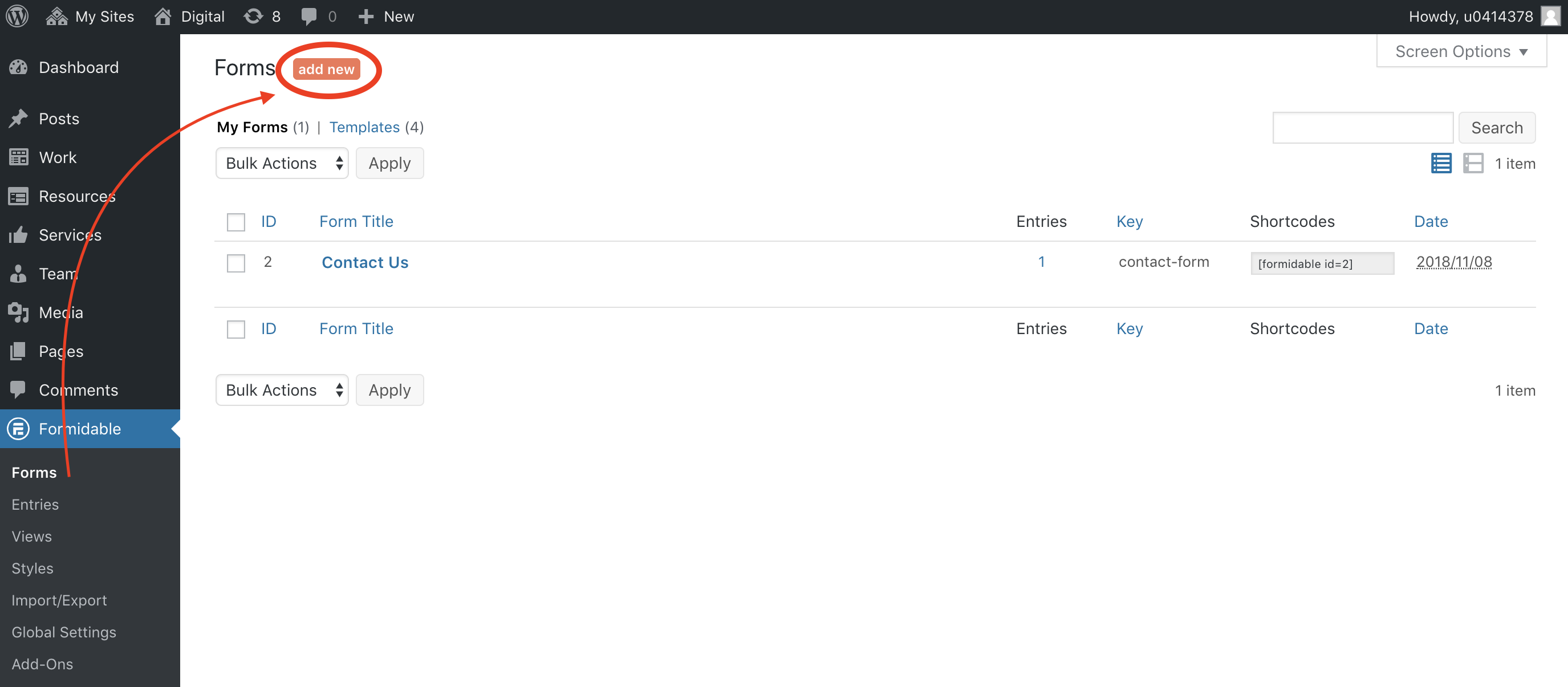 Screen Shot 2019-02-03 at 11.00.06 PM Add New form button