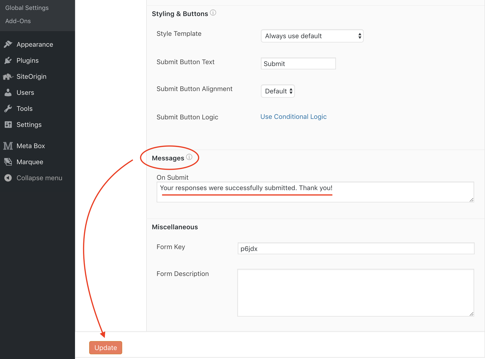 Screen Shot 2019-02-04 at 12.41.04 AM Configure form messages